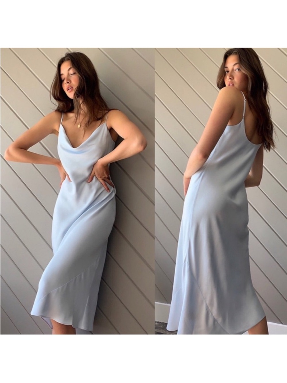 Wilfred NWT Canto Slip Midi Dress in Aura Blue